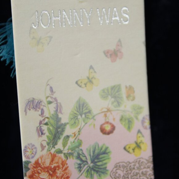 JOHNNY WAS AURORA VELVET JOGGER DENIM BLUE BOHEMIAN BAGGY SIZE LARGE NWT - Picture 5 of 7